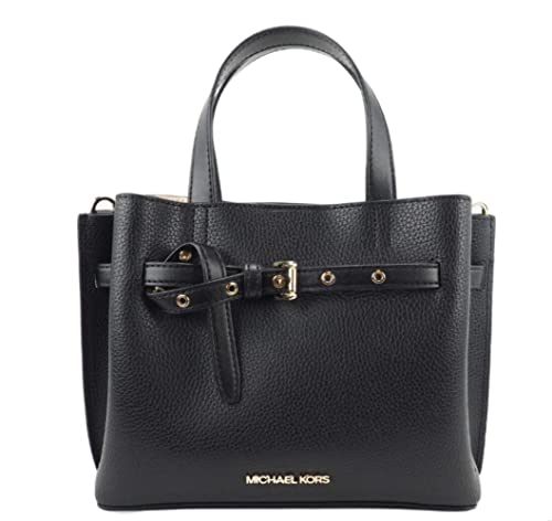 Michael Kors Emilia Small Leather Satchel Black Crossbody von Michael Kors