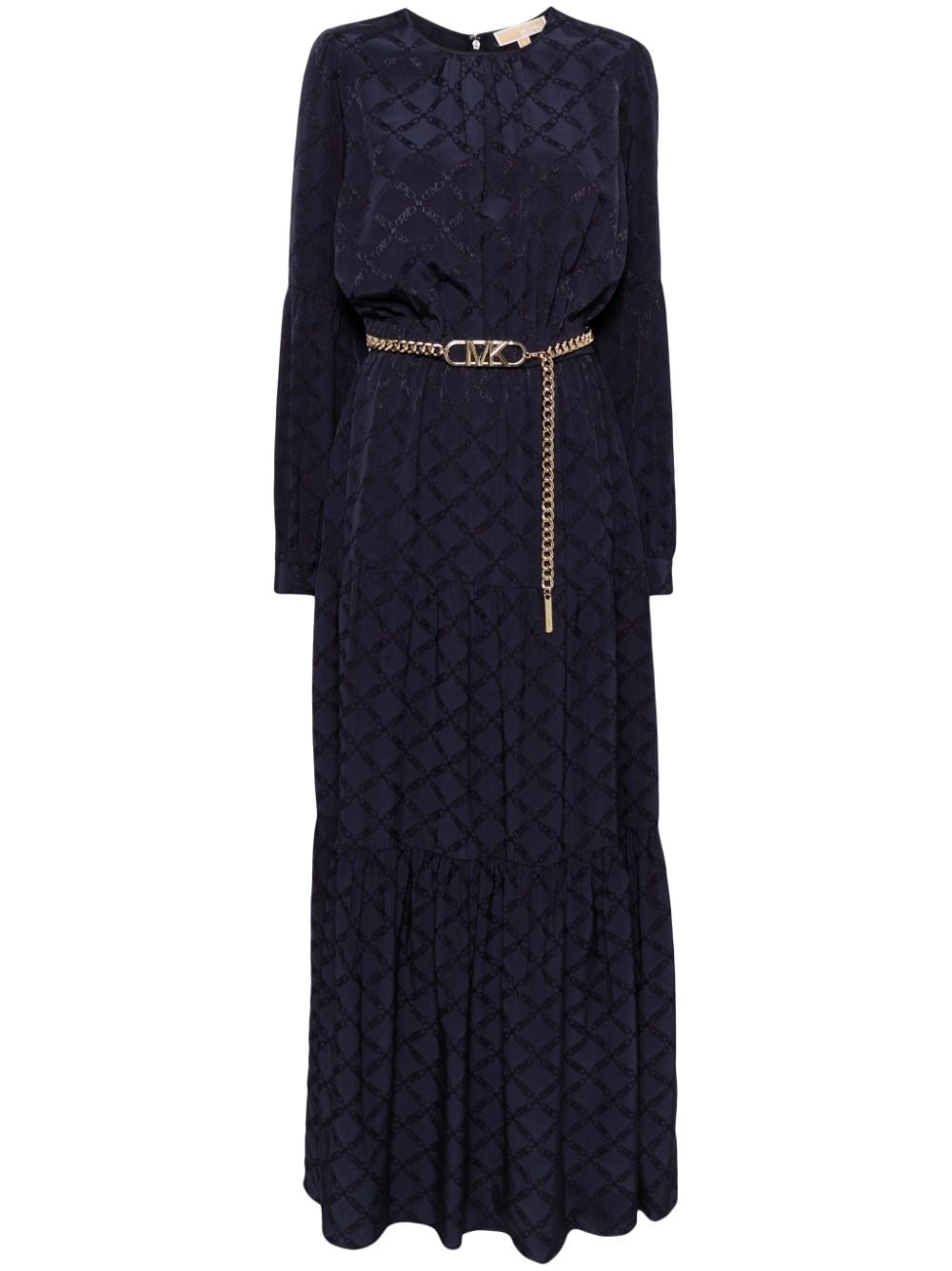 Michael Kors Empire Maxikleid mit Gürtel - Blau von Michael Kors