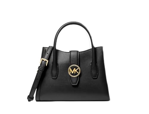 Michael Kors Gabby Small Satchel Crossbody, Black Gold Hw, Small von Michael Kors