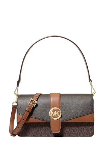 Michael Kors Greenwich Medium Signature Logo Convertible Crossbody Bag Brown von Michael Kors