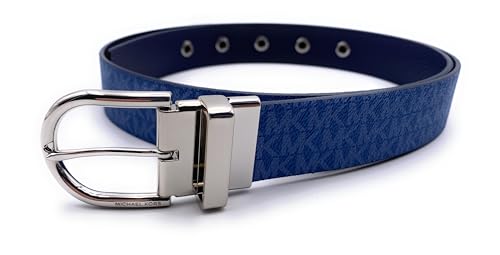 Michael Kors Gürtel I Damen I Echtes Leder I Größe L I 110cm lang mit Schnalle gemessen I 4,0 cm breit I Blau-Schwarz I Wendegürtel/Reversible I Verchromte MK-Schnalle I Women Belt8615 Michael Kors Gürtel I Damen I Echtes Leder I Größe L I 110cm lang mit Schnalle gemessen I 4,0 cm breit I Blau-Schwarz I Wendegürtel/Reversible I Verchromte MK-Schnalle I Women Belt8615 von Michael Kors