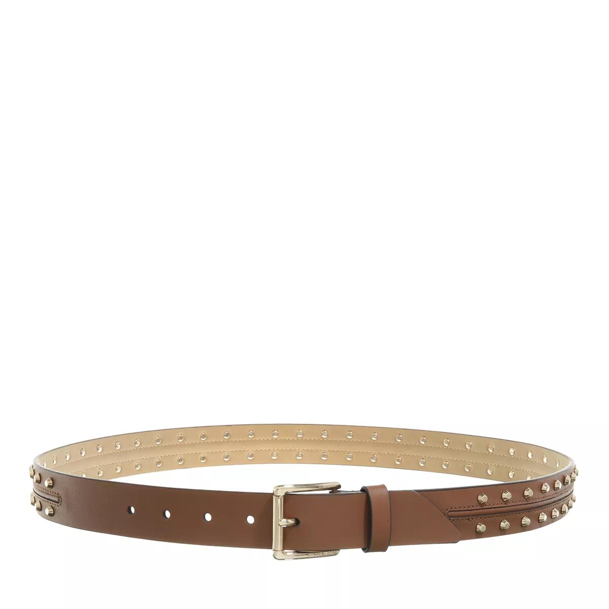 Michael Kors Gürtel - Non-Reversible 32Mm Astor Stud Leather Belt - Gr. L - in Braun - für Damen von Michael Kors