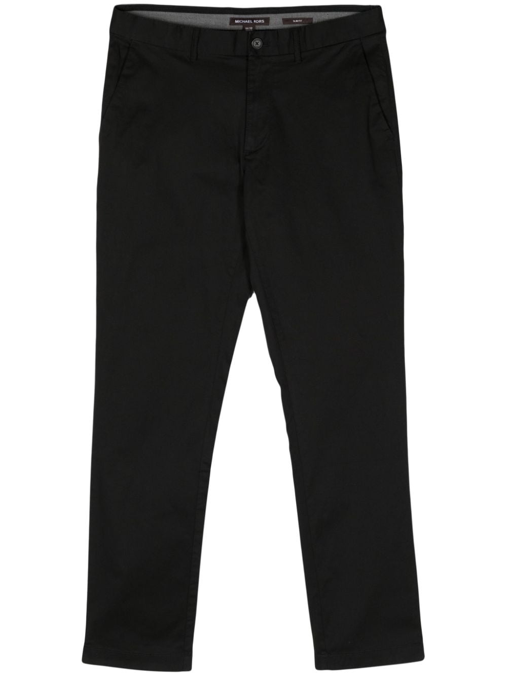 Michael Kors Halbhohe Straight-Leg-Chino - Schwarz von Michael Kors