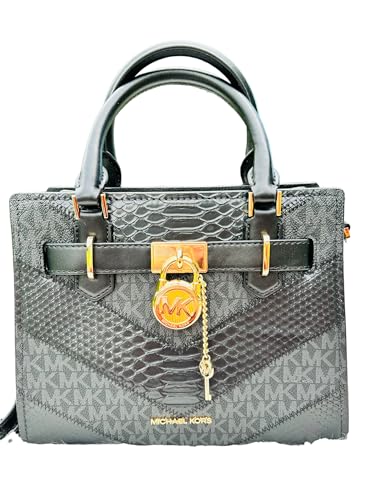 Michael Kors Hamilton Small Satchel, Schwarz Multi, Small von Michael Kors