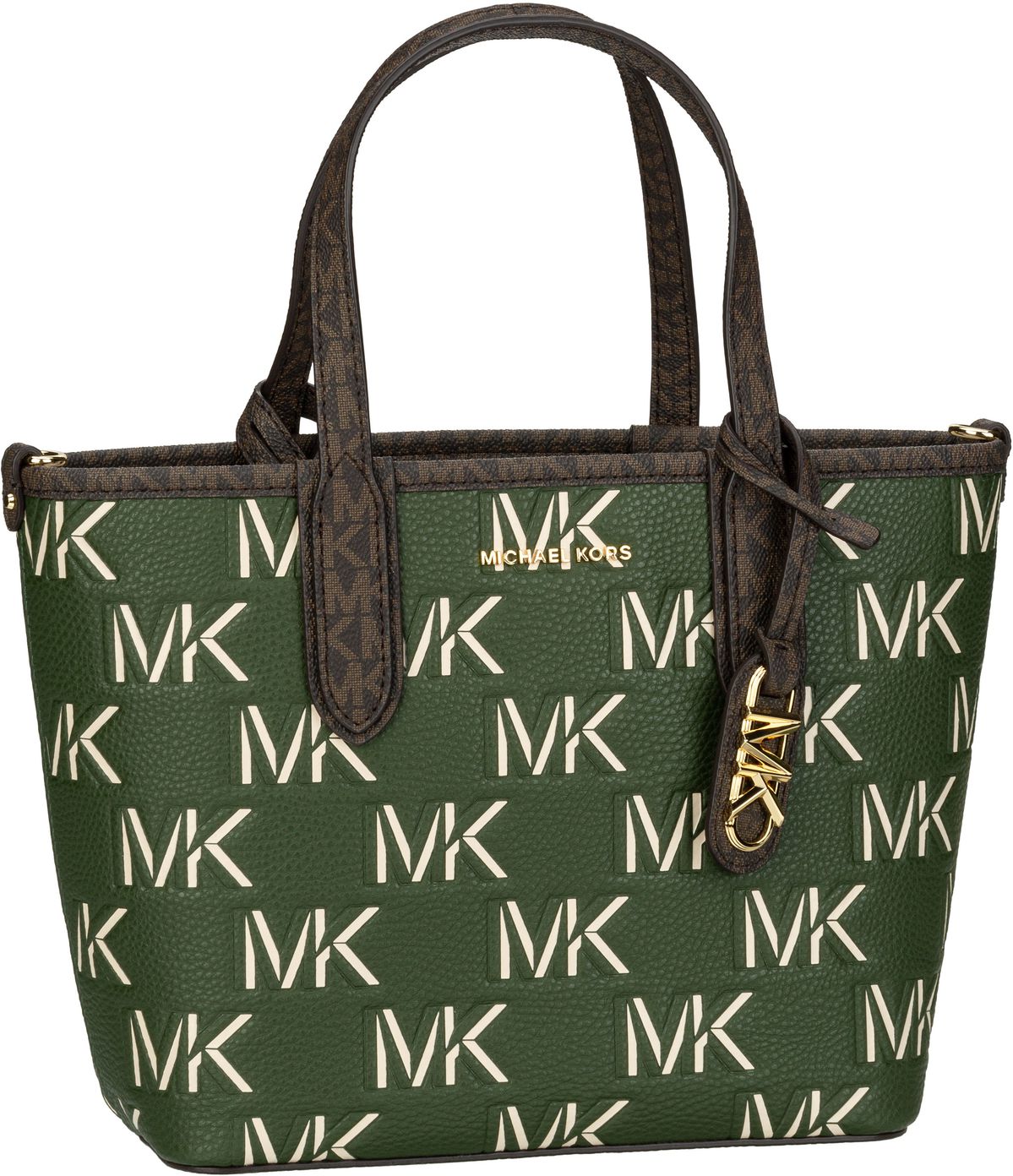 Michael Kors Eliza XS EW Open Tote MK Sig  in Grün (6 Liter), Handtasche von Michael Kors