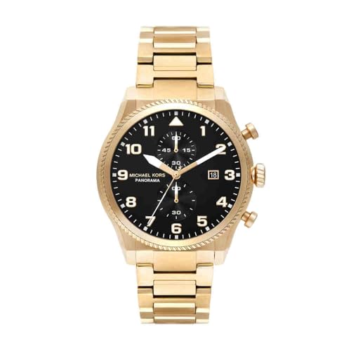 Michael Kors Herren-Uhren Analog Quarz One Size Gold 32029933 von Michael Kors
