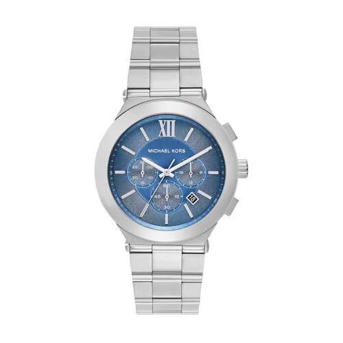 Michael Kors Billie Herren 44MM Silberfarbene Edelstahl Uhr, MK9222 von Michael Kors