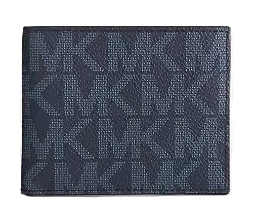 Michael Kors Herren Jet Set Leder doppelt gefaltete Geldbörse Admiral Blau, Blau, Geldbörse von Michael Kors