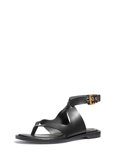 Michael Kors Irene flache Zehensandalen für Damen, Schwarz, 39 EU von Michael Kors
