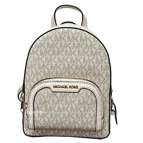 Michael Kors Jaycee XS Mini Convertible Rucksack MK Signature Crossbody (Light Cream), Helles Cremeweiß, Modern von Michael Kors