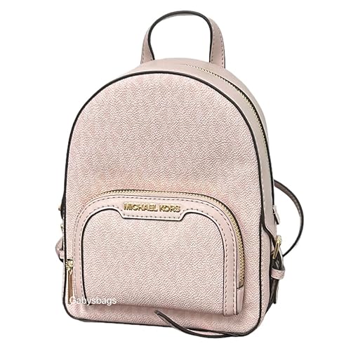 Michael Kors Jaycee XS Mini Convertible Rucksack MK Signature Crossbody (Powder Blush), Powder Blush von Michael Kors