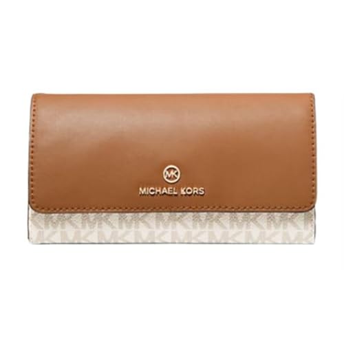 Michael Kors Jet Set Charm Large Trifold Wallet Vanilla/Acorn One Size von Michael Kors