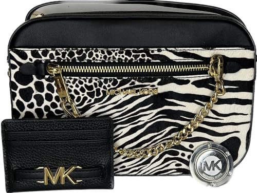 Michael Kors Jet Set Große Umhängetasche mit Kette, zusammen mit SM TZ Münzbörse und Brieftaschenhaken von Michael Kors