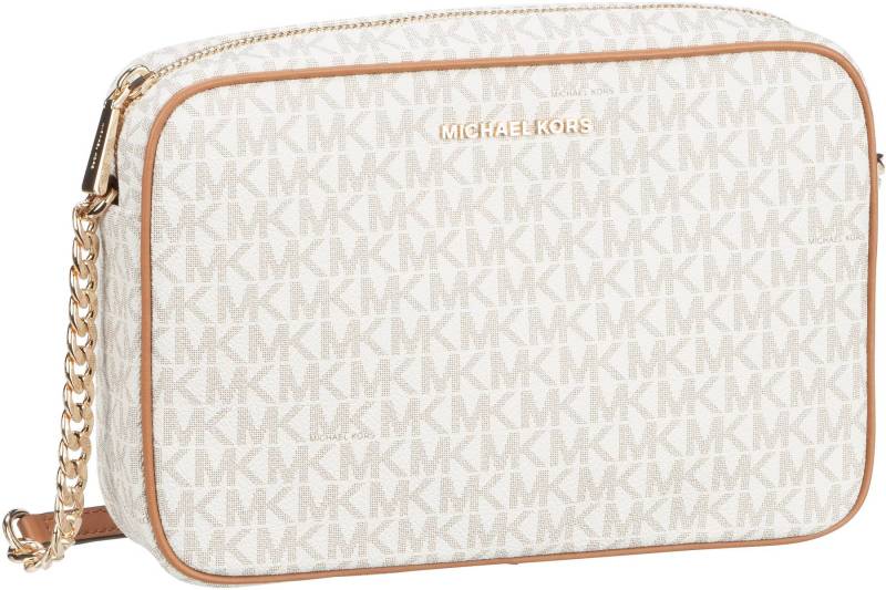 Michael Kors Jet Set Large EW Crossbody Lux MK Signature  in Weiß (2.3 Liter), Umhängetasche von Michael Kors