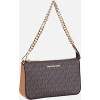 Michael Kors - Jet Set Medium Chain Pouchette Lux MK Signature Brown - Henkeltasche  , 1.1 l von Michael Kors