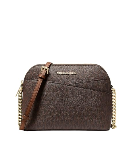 Michael Kors Jet Set Medium Crossbody Leather Handbag (BROWN) von Michael Kors