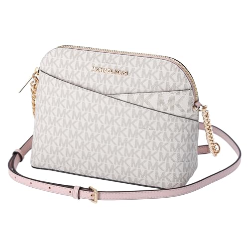 Michael Kors Jet Set Medium Crossbody Leather Handbag (POWDER BLUSH MULTI) von Michael Kors