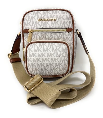 Michael Kors Jet Set Medium Signature Logo Crossbody Bag Vanila, vanille, Small von Michael Kors