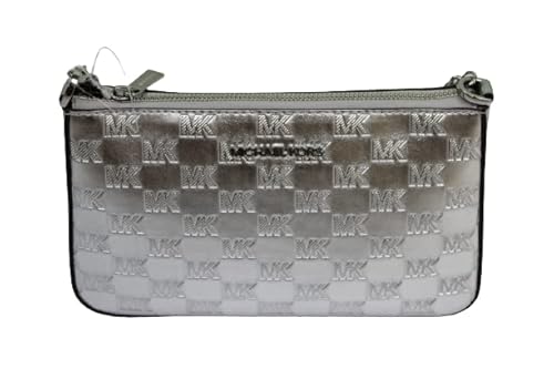 Michael Kors Jet Set Reisetasche Damen PVC Leder Crossbody Messenger Bag, silber von Michael Kors