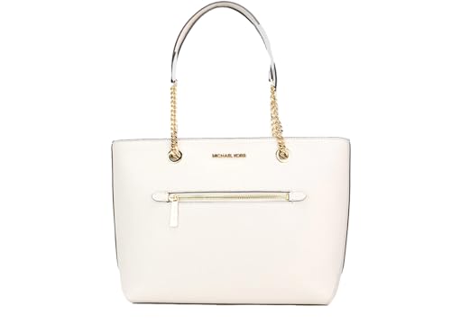 Michael Kors Damen Tasche Kette Tote Tragetasche, Helles Cremeweiß von Michael Kors