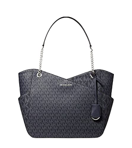 Michael Michael Kors Damen Schultertasche mit Kette Tragetasche, Schwarz von MICHAEL Michael Kors