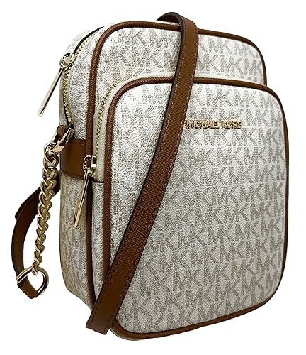 Michael Kors Jet Set Travel Medium Logo Crossbody Bag, Vanillla von Michael Kors