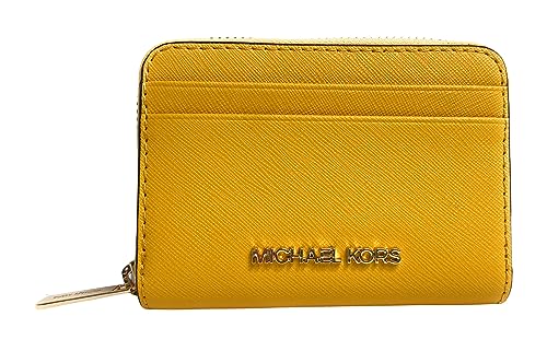 Michael Kors Jet Set Travel Medium Zip Around Kartenetui, Jasmingelb, Kartenetui Brieftasche von Michael Kors