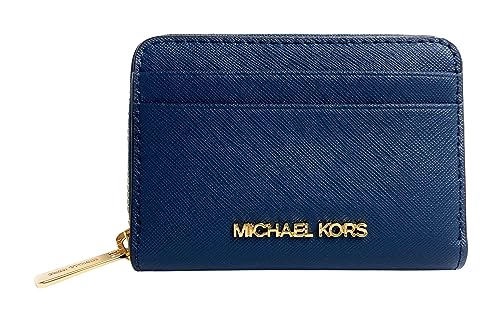 Michael Kors Jet Set Travel Medium Zip Around Kartenetui, Marineblau, Kartenetui Brieftasche von Michael Kors