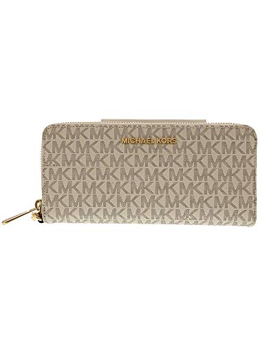 Michael Kors Jet Set Travel Monogram Zip Around Travel Wallet Wristlet von Michael Kors