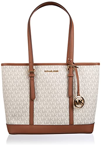 Michael Kors Jet Set Travel Signature Small Top Zip Shoulder Tote - Vanilla von Michael Kors