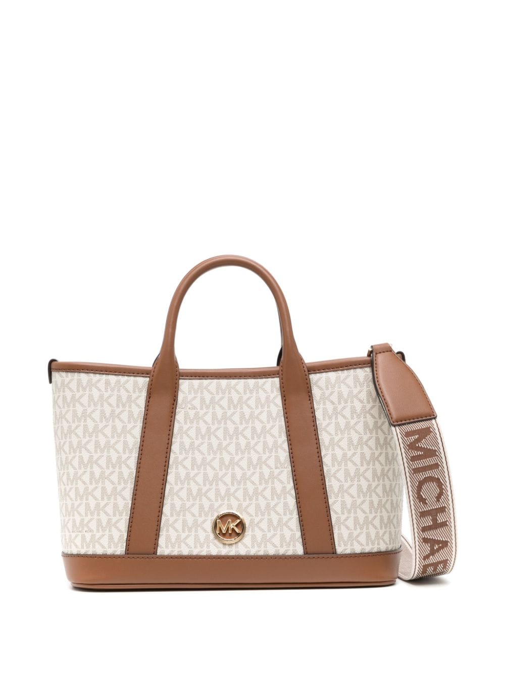 Michael Kors Kleine Luisa Satchel-Tasche mit Monogramm - Nude von Michael Kors