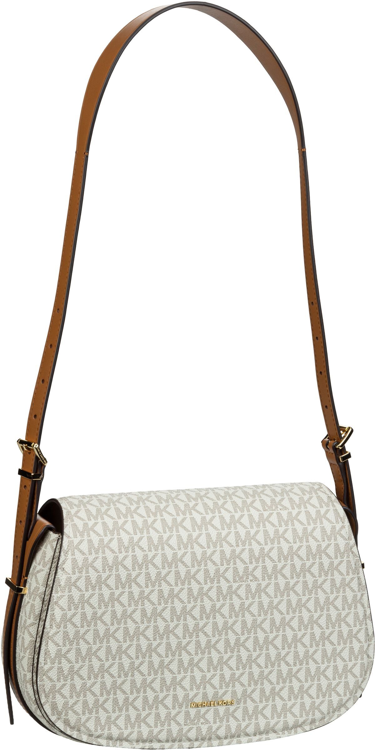 Michael Kors Lydia MD Flap MK SIG  in Beige (3.9 Liter), Schultertasche von Michael Kors