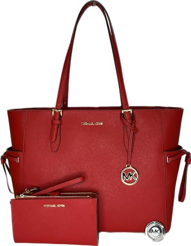 Michael Kors MICHAEL Michel Kors Gilly Große Reisetasche mit Kordelzug und Doppel-Reißverschluss Handgelenktasche Haken, hellrot von Michael Kors