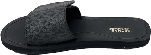 Michael Kors MK Signature Logo Print Wade Slide, Schwarz, 41 EU von Michael Kors