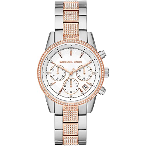 Michael Kors Damen Chronograph Quarz Uhr mit Edelstahl Armband MK6651 von Michael Kors