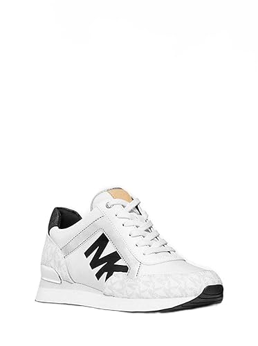 Michael Kors Maddy Sneaker mit zweifarbigem Logo, Helles Weiß, 39 EU von Michael Kors