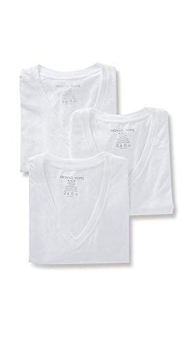 Michael Kors Mens 3-Pack Performance Cotton V Neck T Shirts von Michael Kors