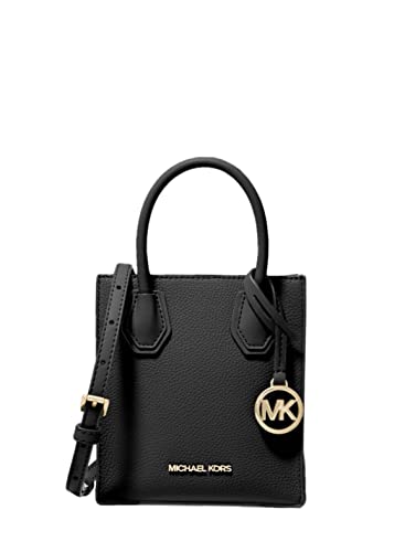 Michael Kors Mercer Extra-Small Pebbled Leather Crossbody Bag (Black) von Michael Kors