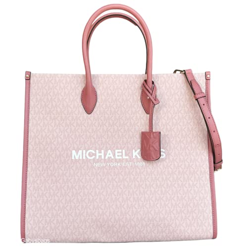 Michael Kors Mirella Signature MK Tragetasche, groß, Dark Powder Blush Pink von Michael Kors