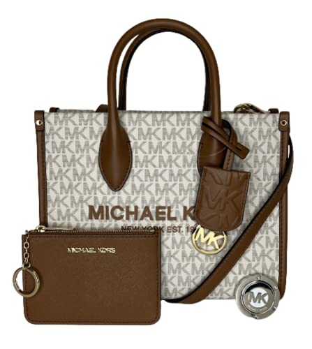 Michael Kors Mirella Small Shopper Top Zip Bag Bundled SM TZ Coinpouch Purse Hook, Vanille / Gepäck, Mirella von Michael Kors