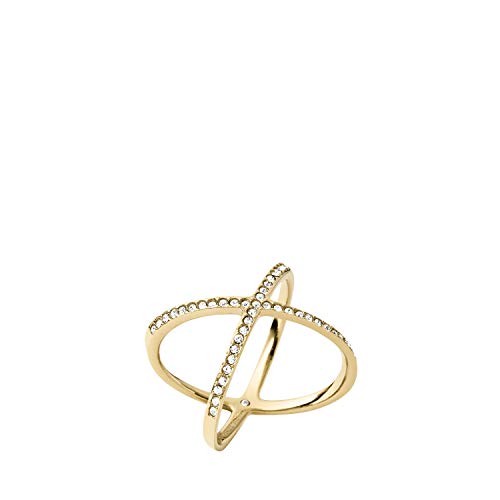 Michael Kors Pave X Gold Ring, Size 5 von Michael Kors