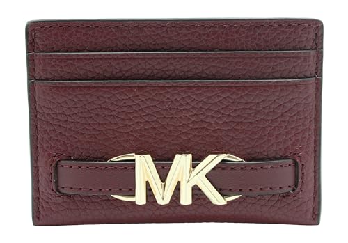 Michael Kors Reed Kartenetui aus genarbtem Leder, groß, Dunkelkirsche, Rot (Dark Cherry), Kartenhalter von Michael Kors