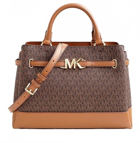 Michael Kors Reed Large Brown Satchel Shoulder Handbag Belted Purse Crossbody von Michael Kors