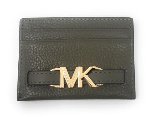 Michael Kors Reed Large Pebbled Leather Card Case (Pebbled Leather, Olive), Oliv/Blatt für mich (Leaf It to Me), Kartenetui von Michael Kors