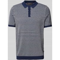 Michael Kors Regular Fit Poloshirt mit Strukturmuster Modell 'TUCK STRIPE' in Marine, Größe L von Michael Kors