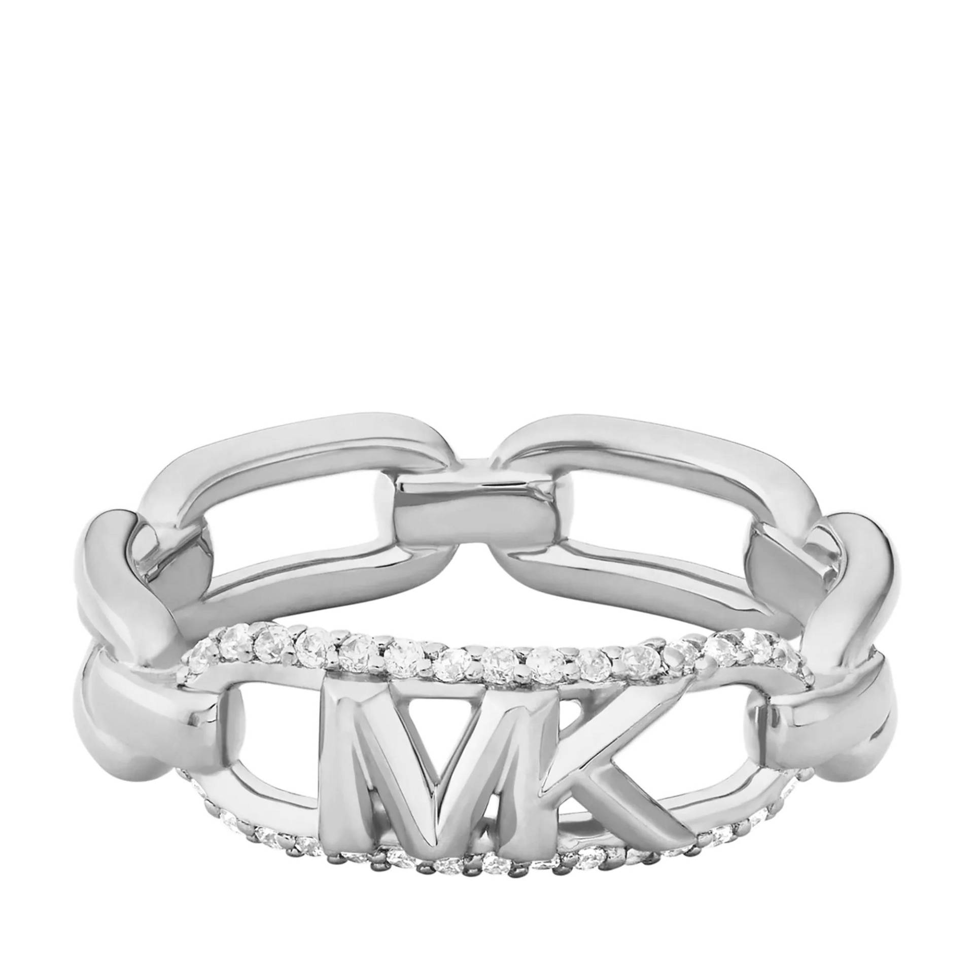 Michael Kors Ring - Sterling Silver Pavé Empire Link Chain Ring - Gr. 52 - in Silber - für Damen von Michael Kors
