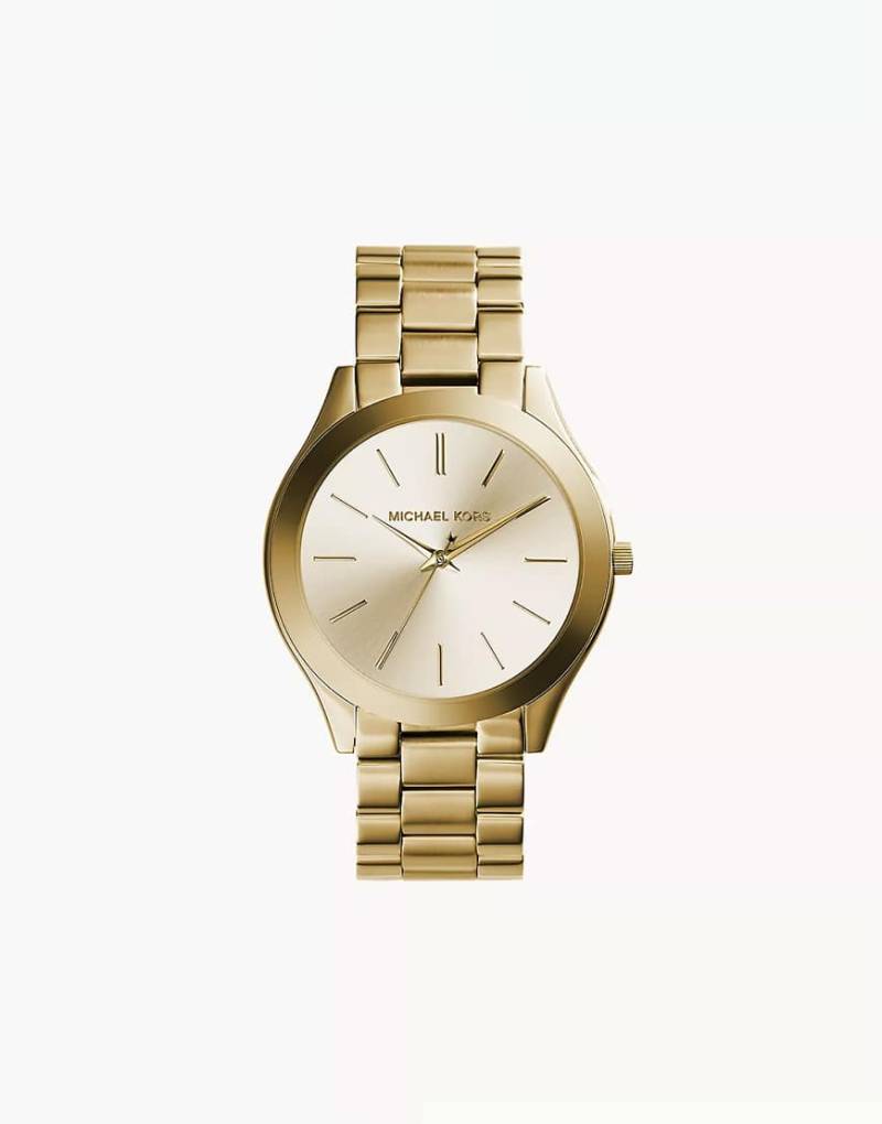 Michael Kors - Runway - Damenuhr aus goldfarbenem Edelstahl mit drei Zeigern von Michael Kors