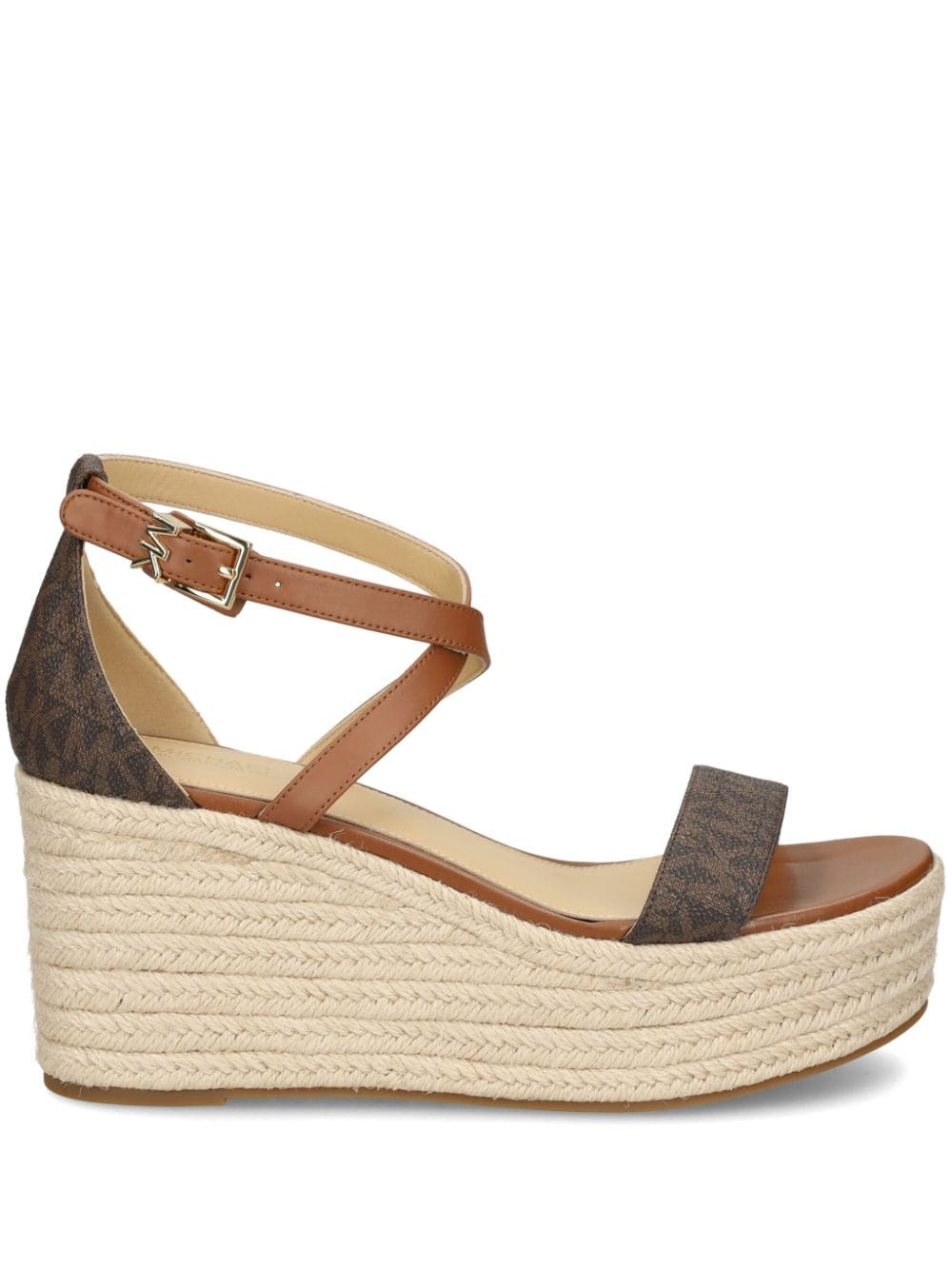 Michael Kors Serena Wedge-Sandalen mit Monogramm - Braun von Michael Kors