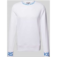 Michael Kors Sweatshirt mit Label-Print in Weiss, Größe L von Michael Kors