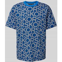 Michael Kors T-Shirt in Mesh-Optik Modell 'KORS MESH' in Hellblau, Größe L von Michael Kors